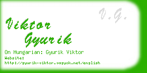 viktor gyurik business card